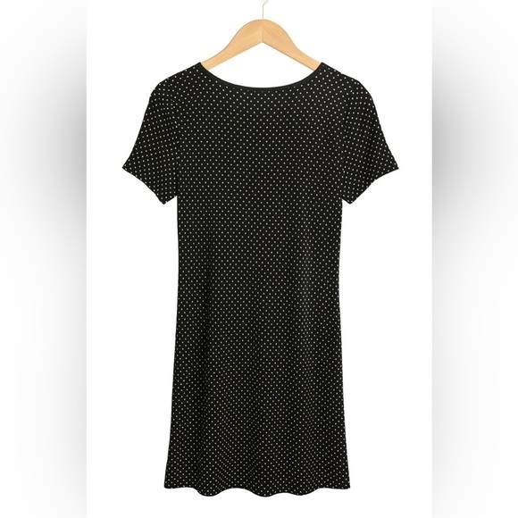 Ronni Nicole size 10 petite slip-on black dress with white polka dots. - Picture 3 of 3